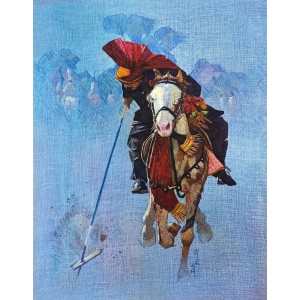 Tariq Mahmood, 36 x 48 Inch, Oil On Jute, Figurative Painting, AC-TMD-025